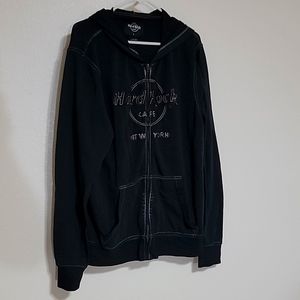 Men's Hard Rock Cafe' NYC zip up Lightweight Hoodie Sweatshirt